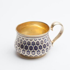 Russian enamel glass holder. Gustav Klingert. — image 1