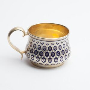 Russian enamel glass holder. Gustav Klingert. — image 2