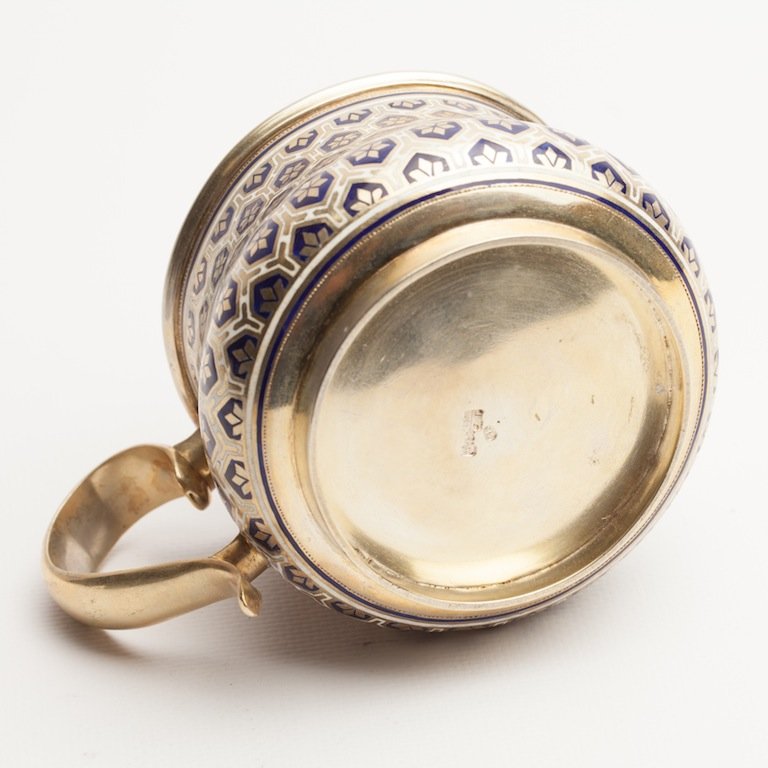 Russian enamel glass holder. Gustav Klingert. — image 3