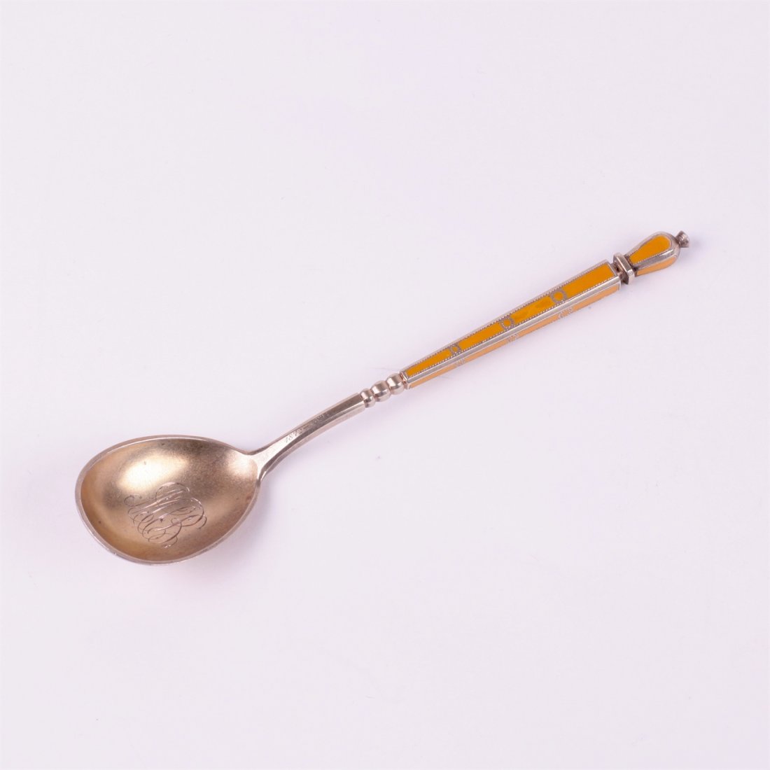 Russian silver spoon.Workshop of Grachev, makers mark — image 2