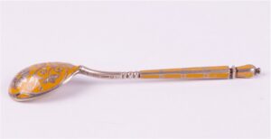 Russian silver spoon.Workshop of Grachev, makers mark — image 4
