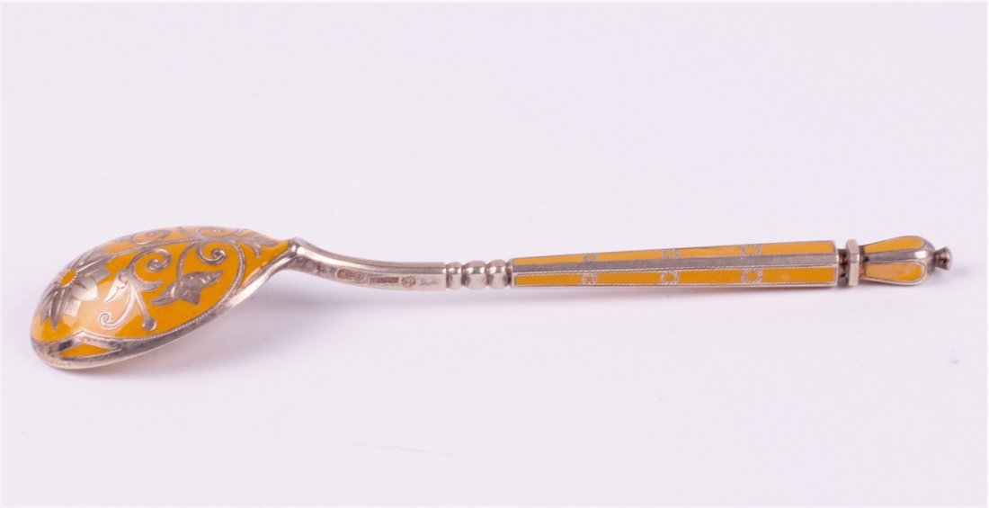 Russian silver spoon.Workshop of Grachev, makers mark — image 4