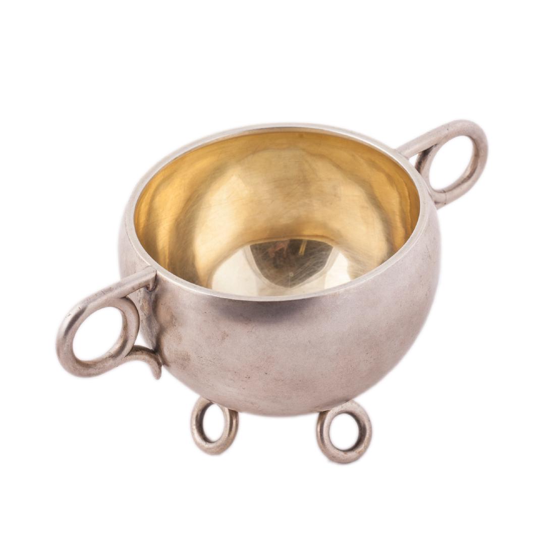 Faberge silver caviar bowl in Art Nouveau style — image 3
