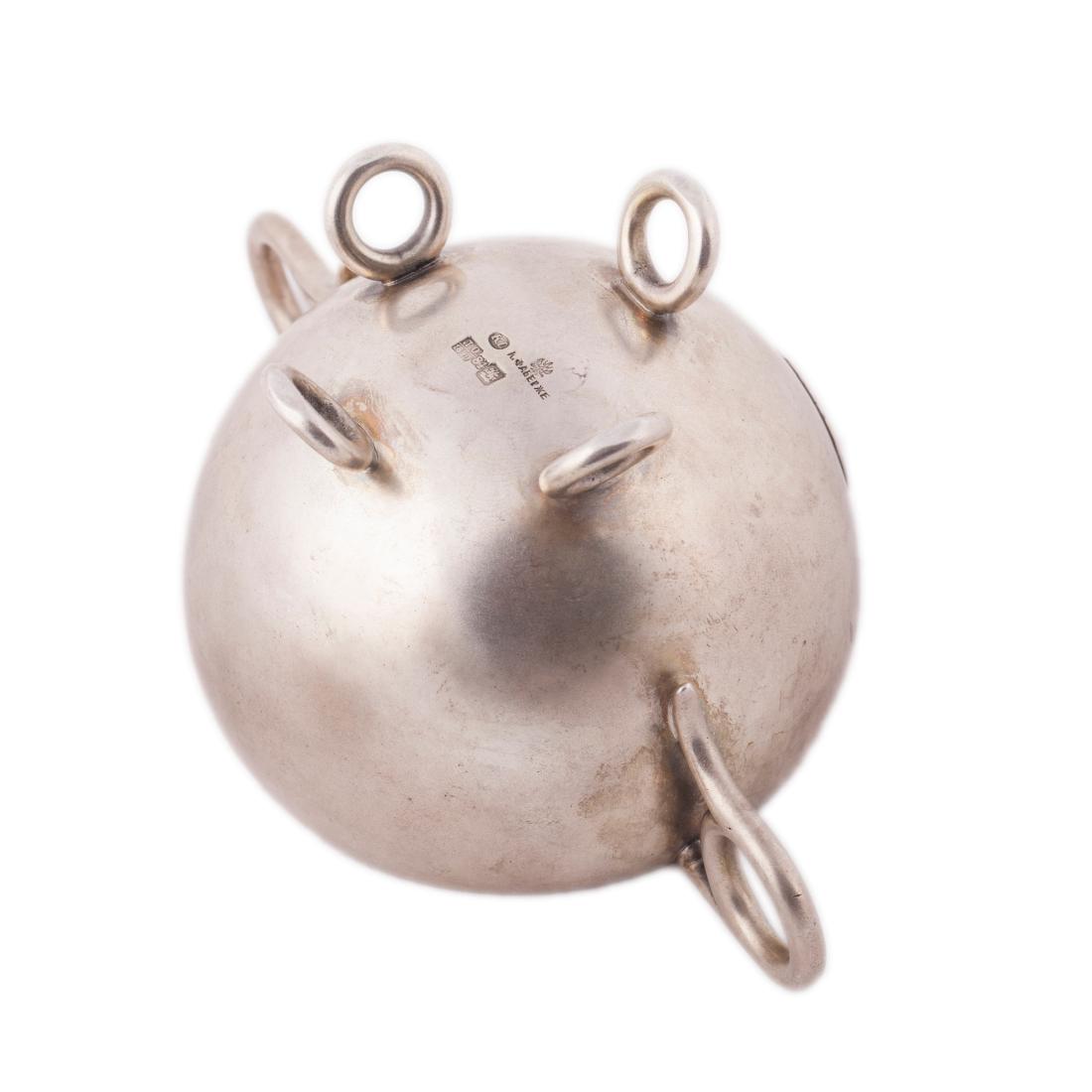 Faberge silver caviar bowl in Art Nouveau style — image 4