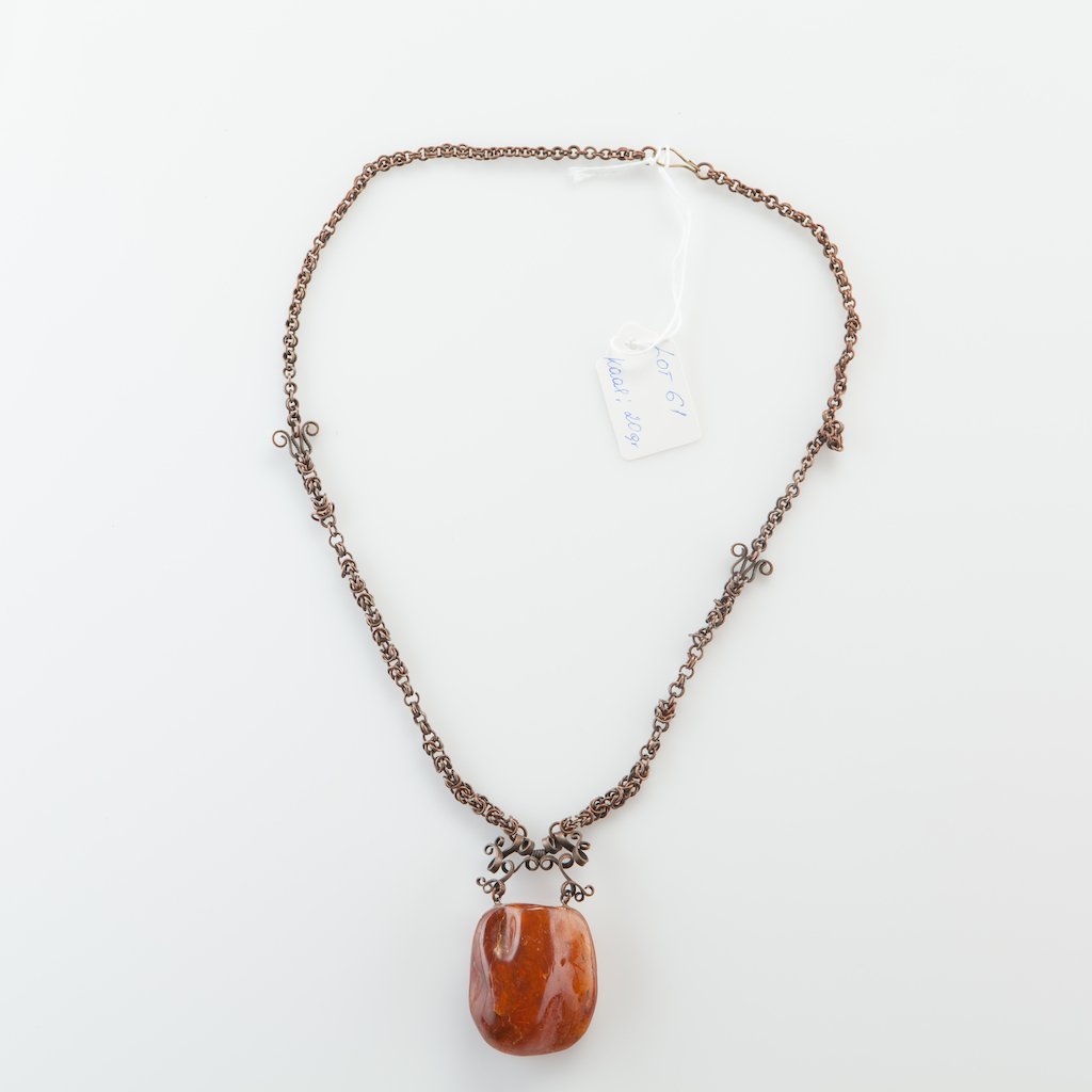 Natural Baltic Amber stone pendant. — image 1