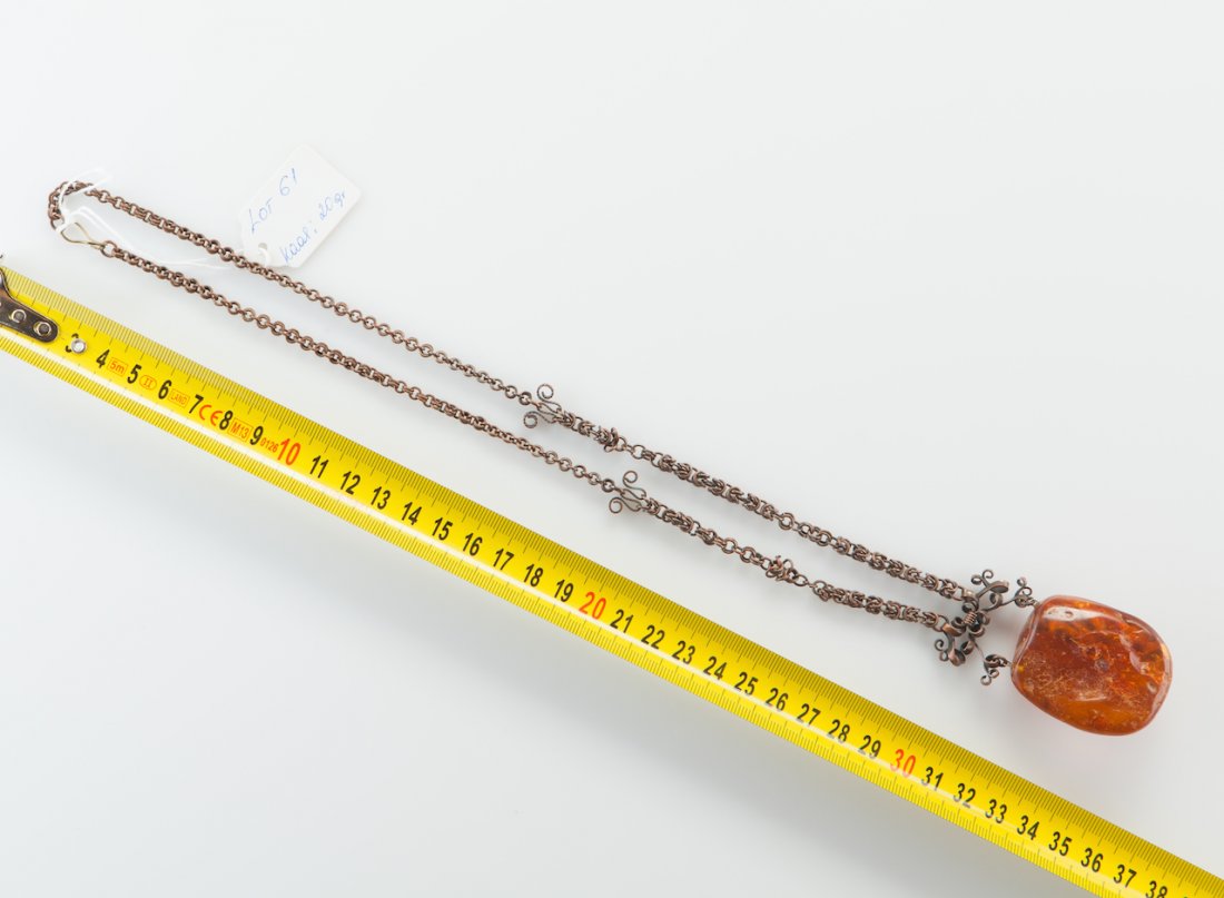Natural Baltic Amber stone pendant. — image 3