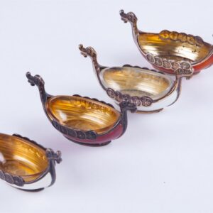 Norwegian silver salt cellars set of 4 pieces. — image 1