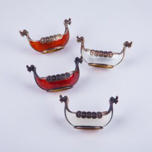 Norwegian silver salt cellars set of 4 pieces. — image 3