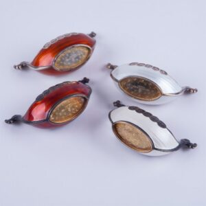 Norwegian silver salt cellars set of 4 pieces. — image 4