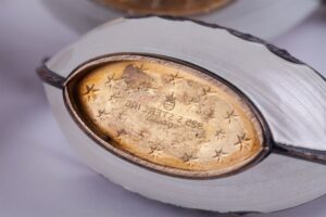 Norwegian silver salt cellars set of 4 pieces. — image 5