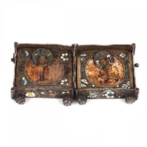 Rare Russian diptych icon gift to Peter the Great. 1706 — image 8