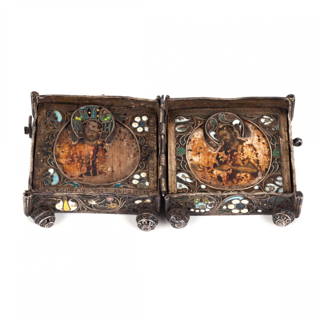Rare Russian diptych icon gift to Peter the Great. 1706 — image 8