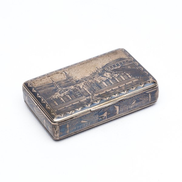 Russian niello snuff box — image 1