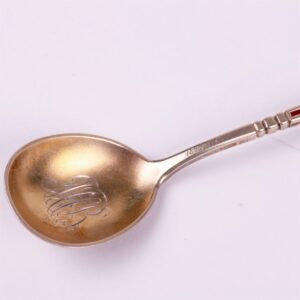 Russian silver spoon.Workshop of Grachev, makers mark — image 3