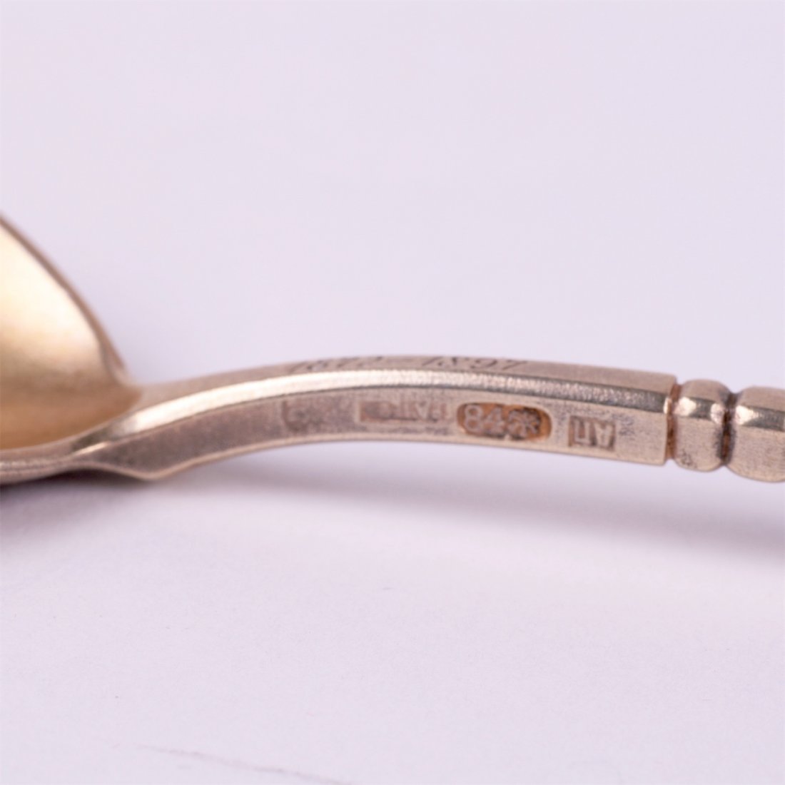 Russian silver spoon.Workshop of Grachev, makers mark — image 5