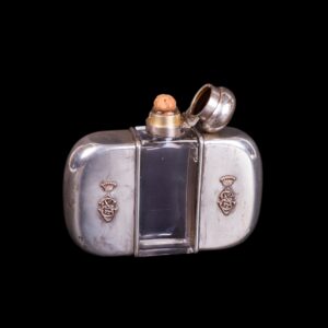 Silver and glass travel flask-transformer with two — image 1
