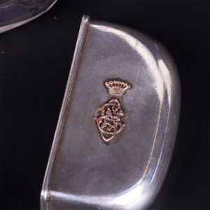 Silver and glass travel flask-transformer with two — image 5