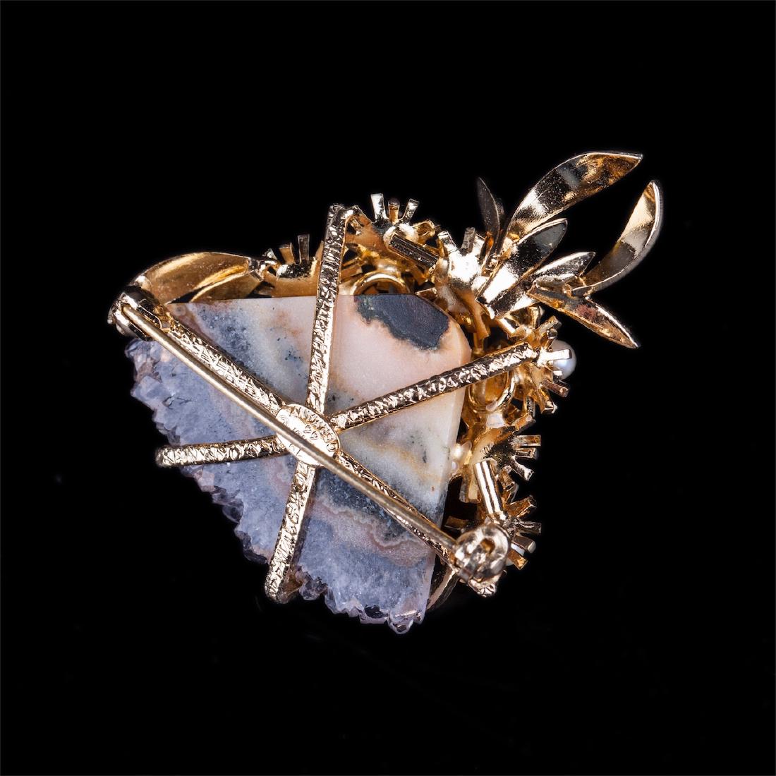 Vintage 1966 Christian Dior natural quartz and pearl — image 2