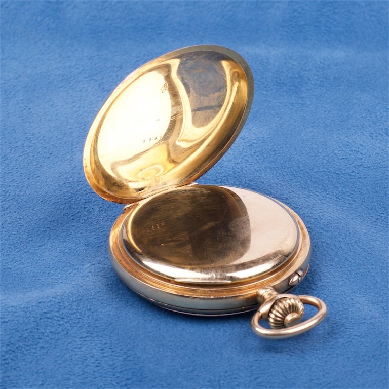 Gold chronograph pocket watch — image 4