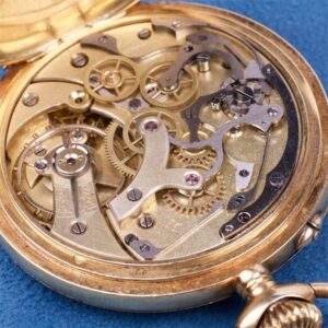 Gold chronograph pocket watch — image 6