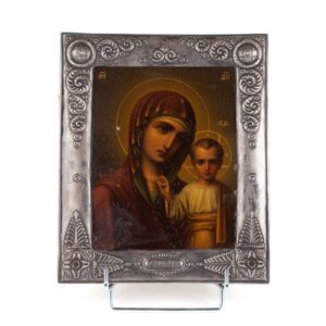 Russian icon of Mother of God of Kazan in art nouveau — image 1