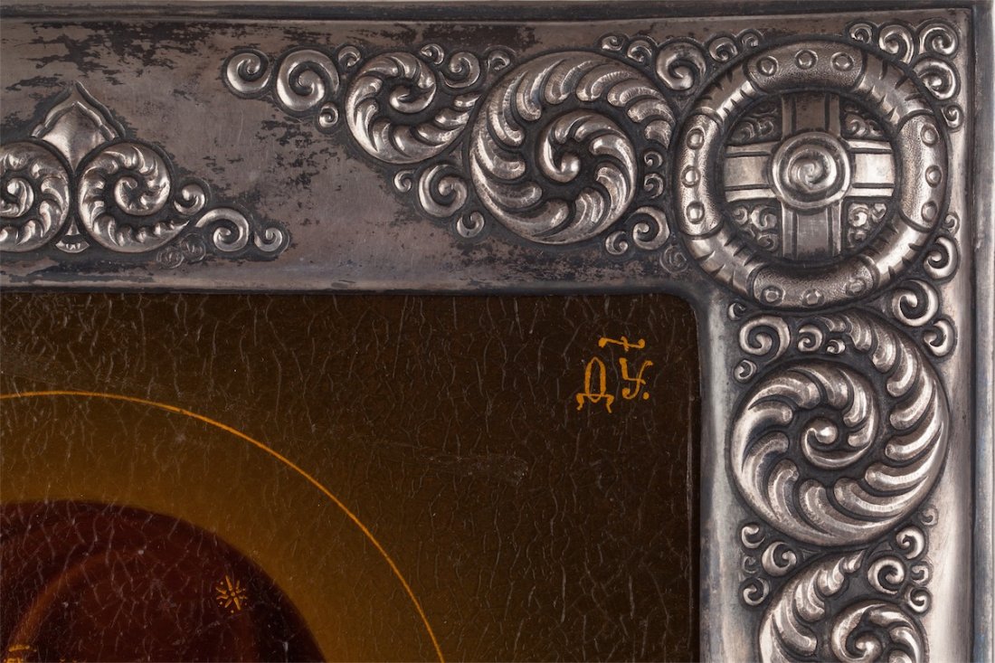 Russian icon of Mother of God of Kazan in art nouveau — image 4
