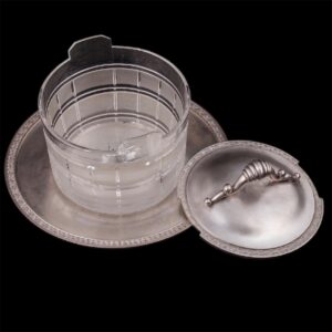 Russian silver and cut-glass caviar bowl — image 2