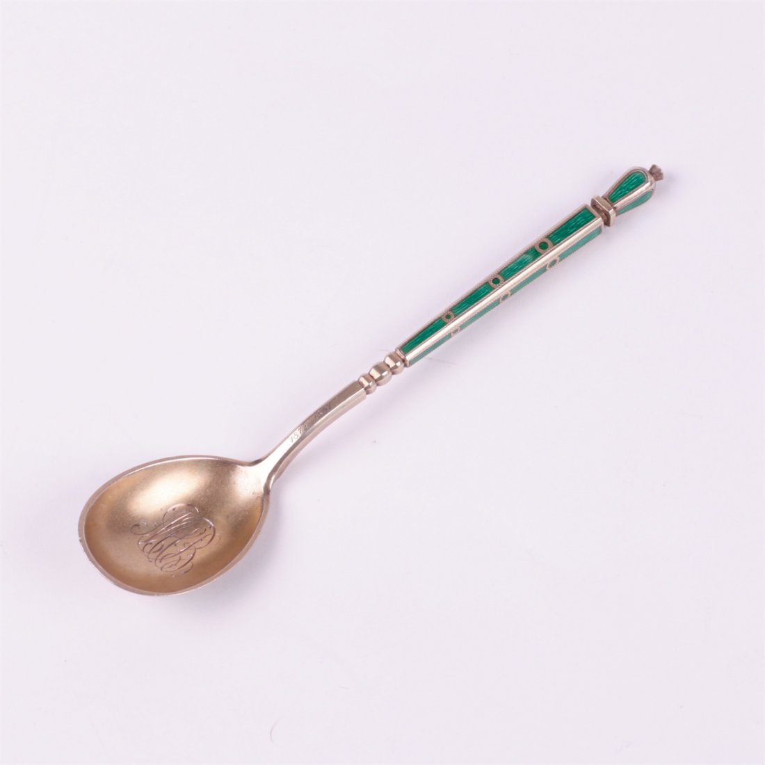 Russian silver spoon.Workshop of Grachev, makers mark — image 2
