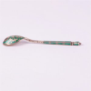Russian silver spoon.Workshop of Grachev, makers mark — image 4