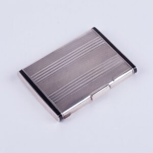 Silver cigarette case with enamel. — image 1
