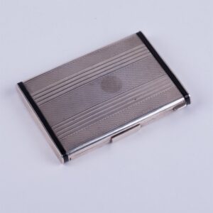 Silver cigarette case with enamel. — image 2