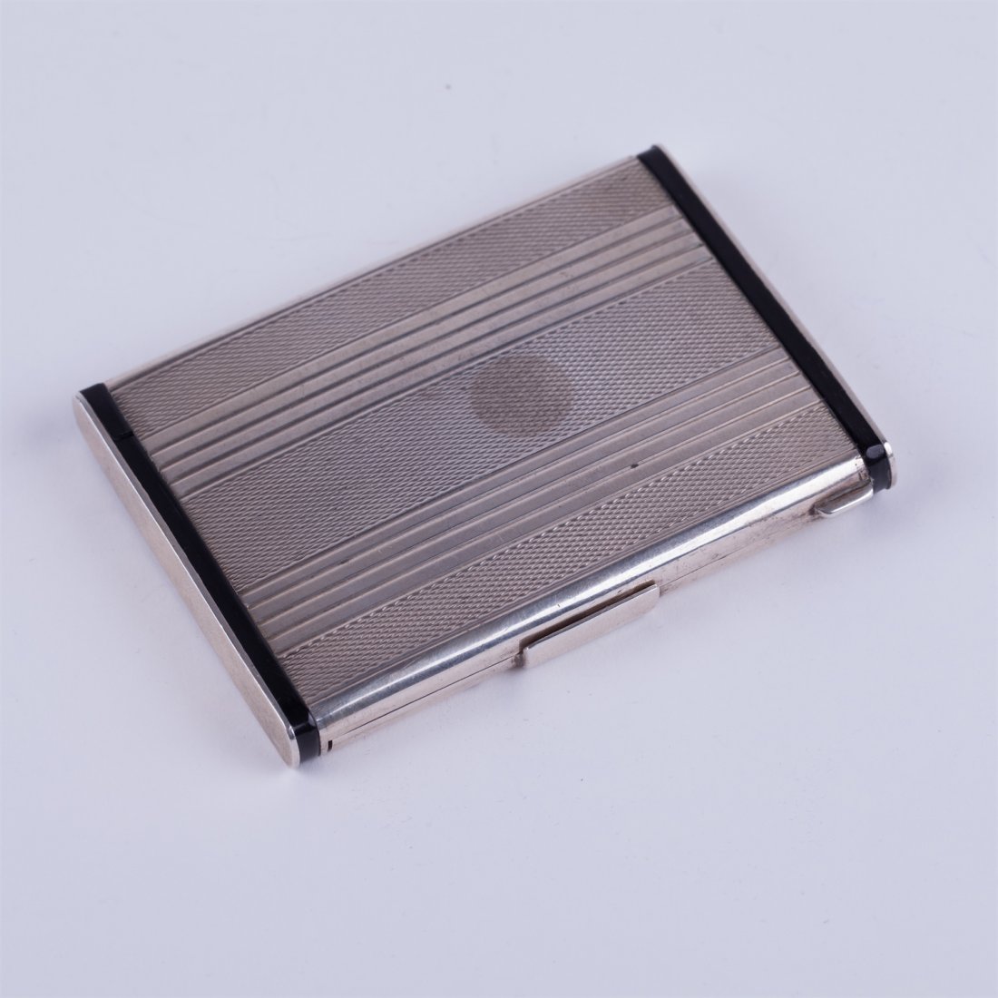 Silver cigarette case with enamel. — image 2