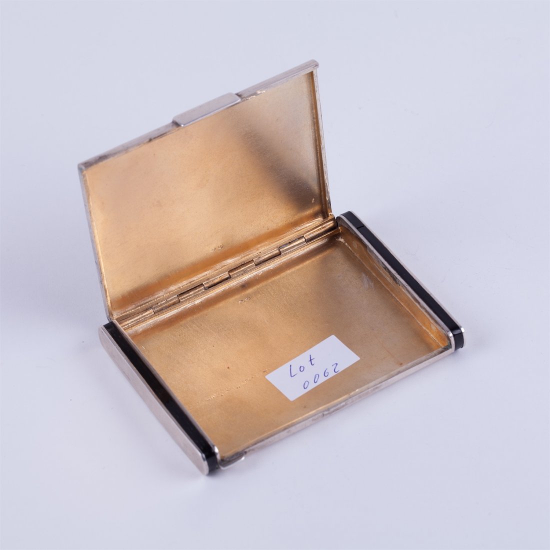 Silver cigarette case with enamel. — image 4