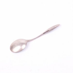 Silver spoon with enamel. — image 2