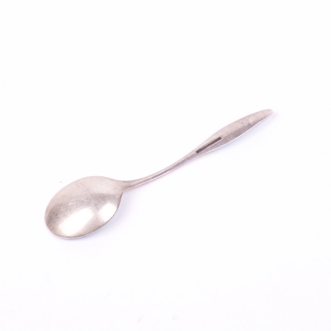 Silver spoon with enamel. — image 2