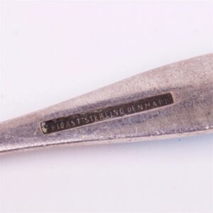 Silver spoon with enamel. — image 3
