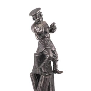 Unusual silver Trompe l'oeil vodka set — image 7