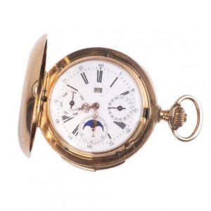 18K gold Le Coultre grand complication pocket watch — image 1