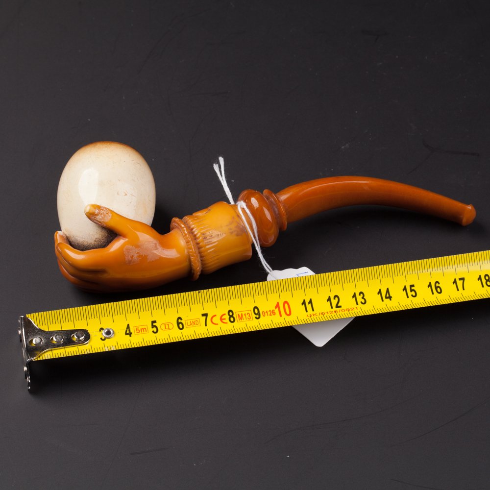 Antique amber smoking pipe. — image 3