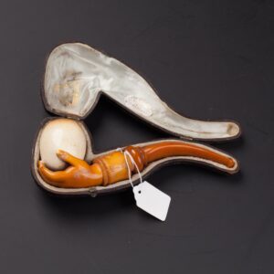 Antique amber smoking pipe. — image 6
