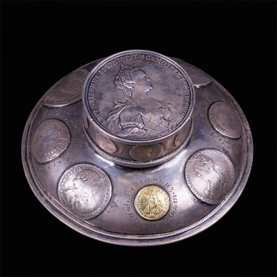 Exceptional Russian goblet enchased with Russian coins — image 4
