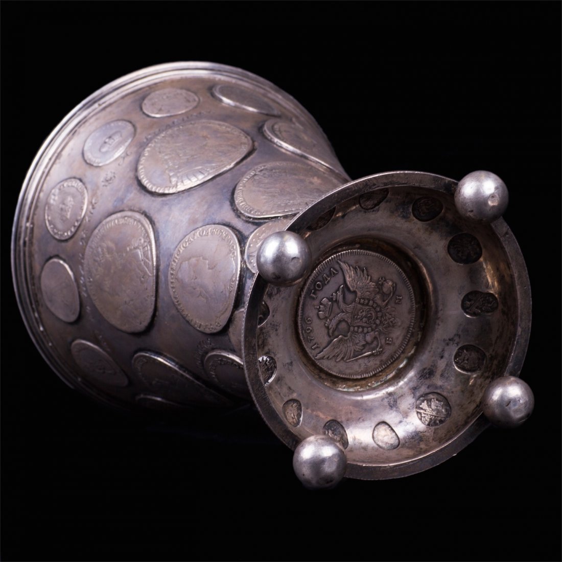 Exceptional Russian goblet enchased with Russian coins — image 6