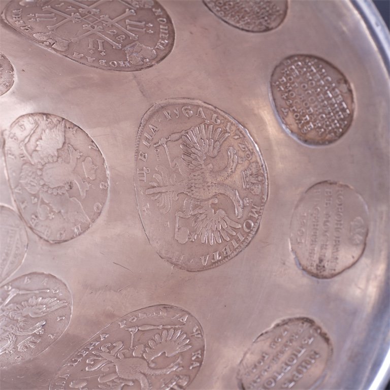 Exceptional Russian goblet enchased with Russian coins — image 8