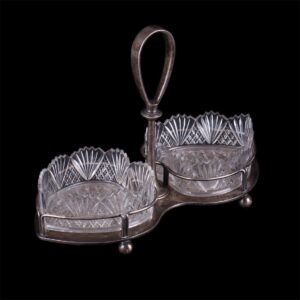Faberge silver and cut-glass appetizer vase — image 1