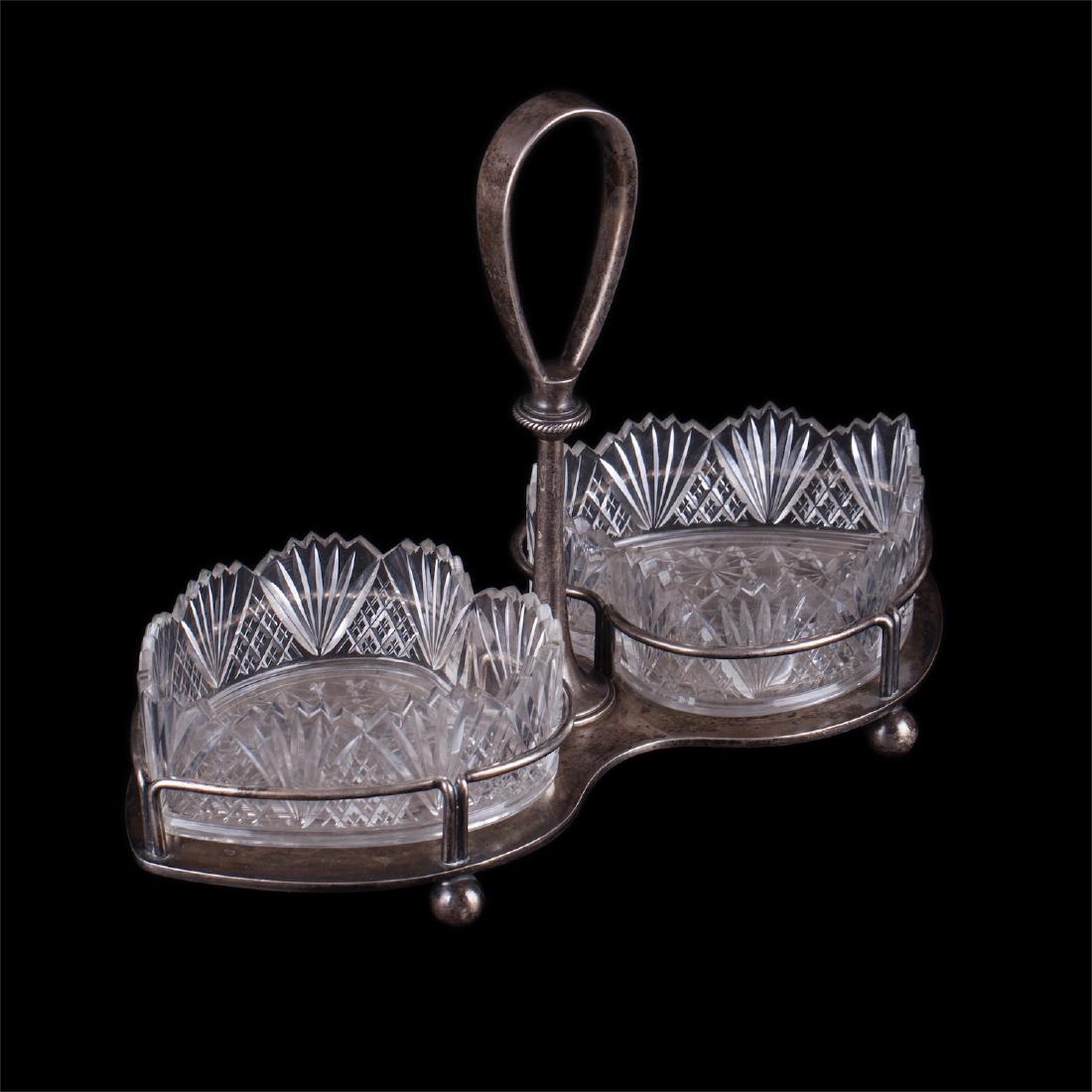 Faberge silver and cut-glass appetizer vase — image 1
