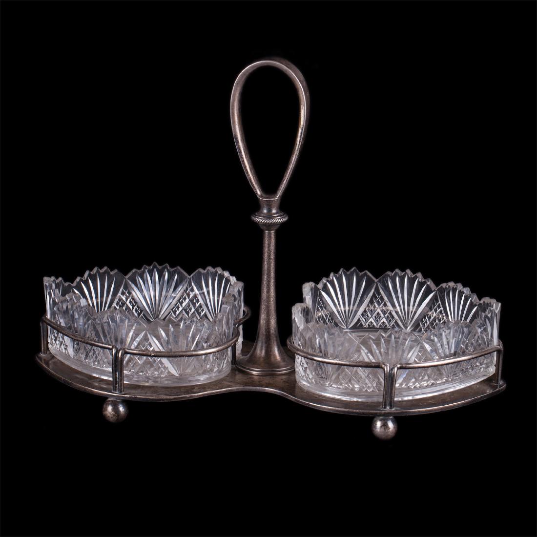 Faberge silver and cut-glass appetizer vase — image 2
