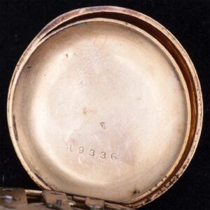Open face gold pocket watch — image 6