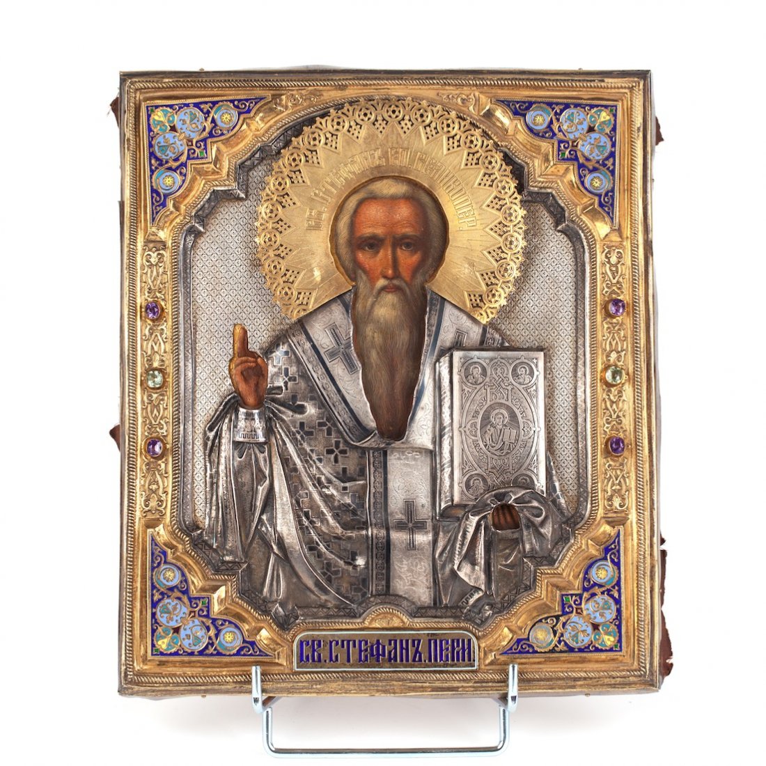 Rare Russian icon of Saint Stepahan of Perm. Moscow, — image 1