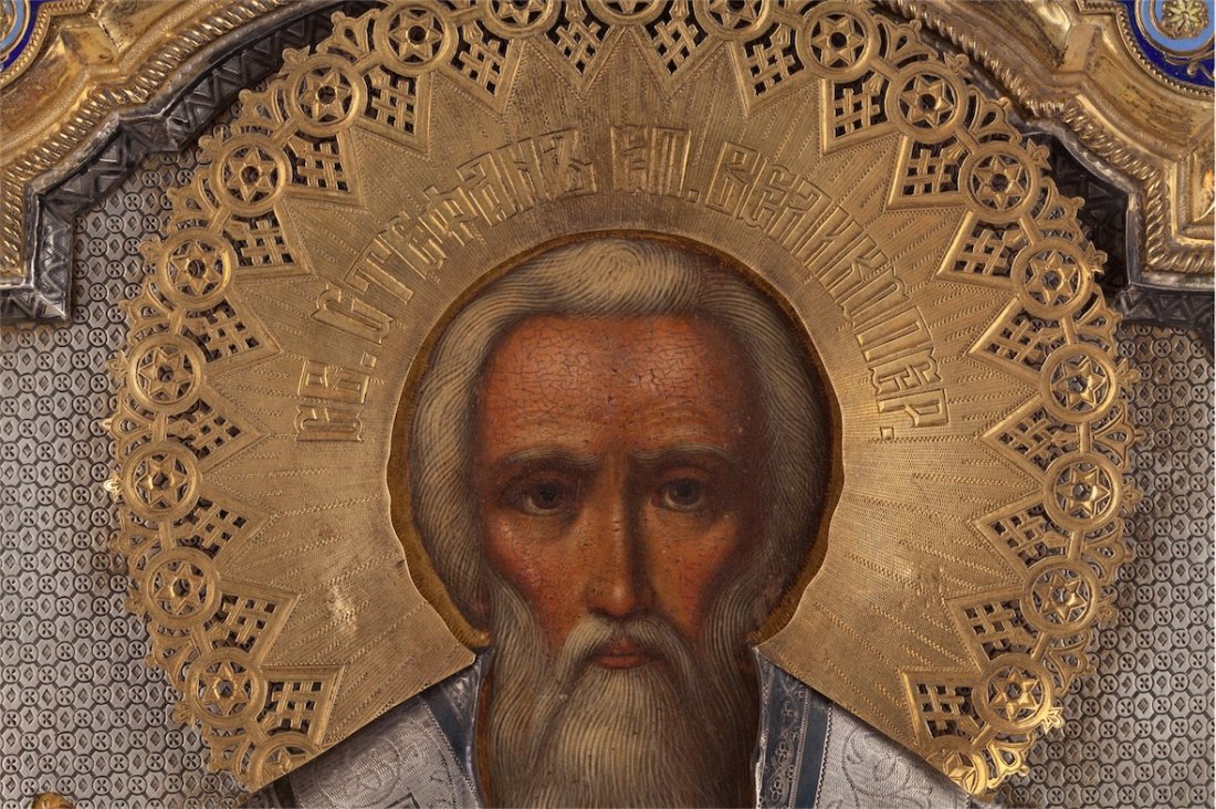 Rare Russian icon of Saint Stepahan of Perm. Moscow, — image 2
