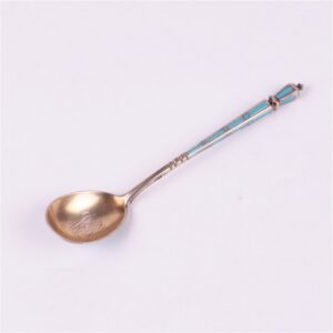 Russian silver spoon.Workshop of Grachev, makers mark — image 2